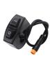 Electric Bike Switch with Dual Control for Headlight and Speaker 3pin Fit