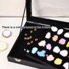 1pc Badge display box with transparent dust cover, brooch and collectible jewelry box, black large capacity jewelry box