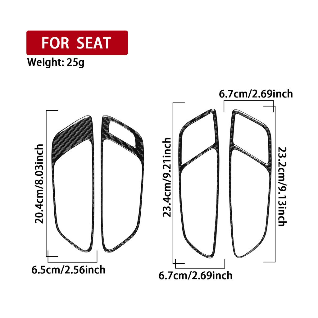 For Seat Leon MK3 2013 2014 2015 LHD RHD Car Door Handle Panel Trim Real Soft Carbon Fiber Sticker