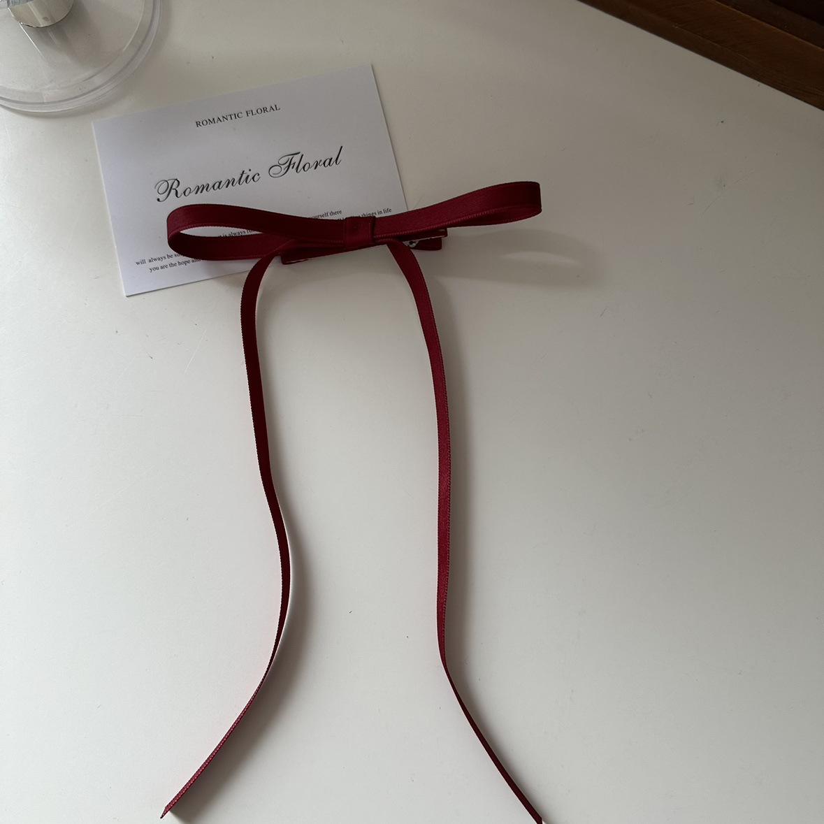 

Satin Ribbon Bows Hairpin Spring Clips Hair Accessories for Women Girls Trendy Korean Solid Color Summer Headwear