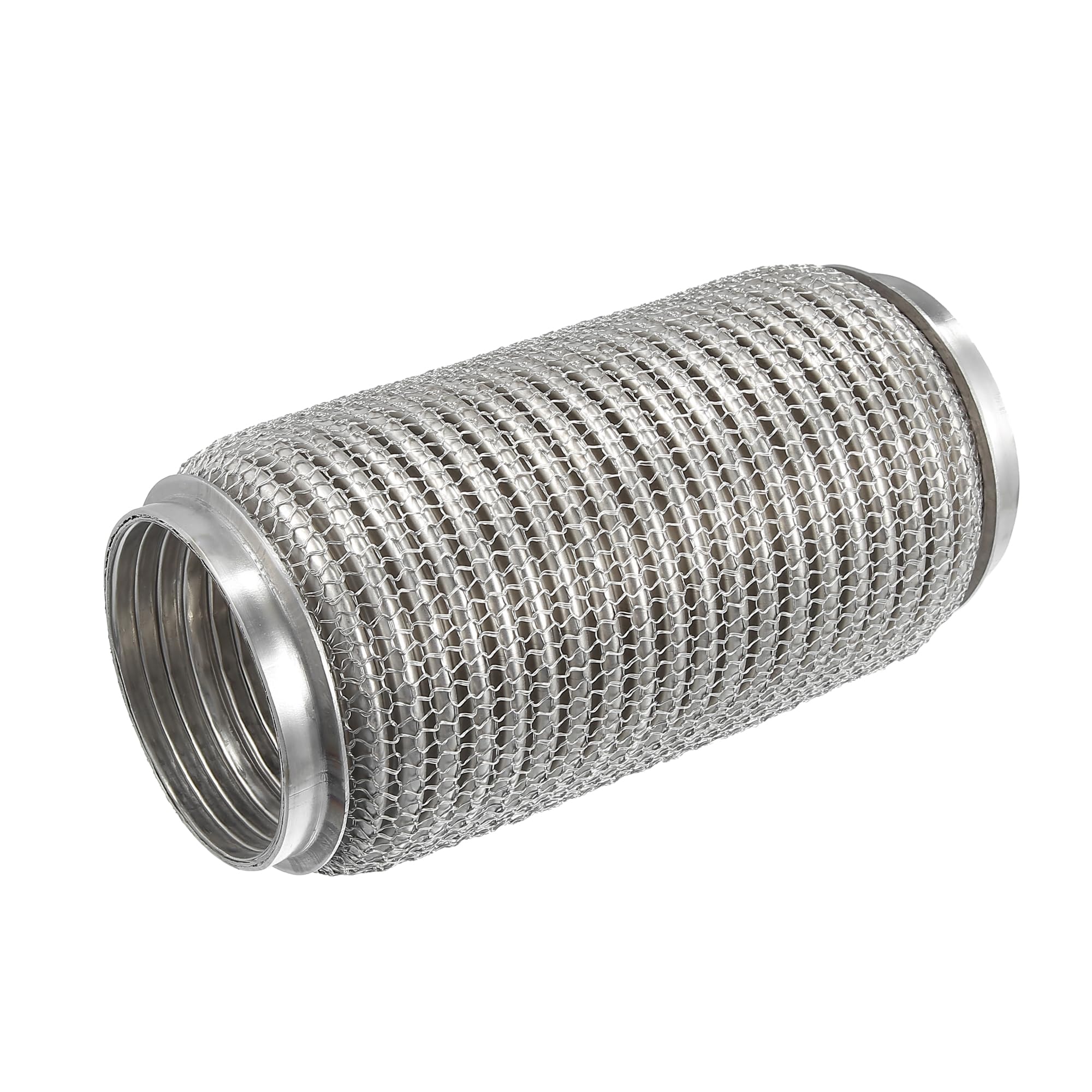 

ABSOPRO Car Exhaust Flexible Pipe, 76x203mm, Exhaust Flex Connector Pipe Bellows, Universal for Cars, Durable Stainless Steel, Silver Tone