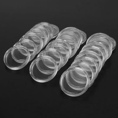 Supplies Coin Capsules Holders Cases Plastic Clear Transparent Organizer