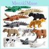 Mini Leopard Crocodile And Shark Animal Building Blocks Set 12 Pieces Of Educational Plastic Toys For Kids