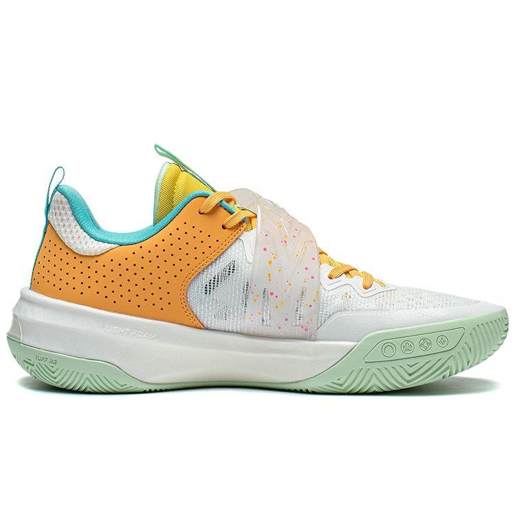 LiNing Blade 3 Team Assassin Shock Absorbing Non-Slip Wear-Resistant Low-Top Basketball Shoes Men Sneaker Off-White Cream-Yellow ABAT075-1