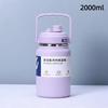 Stainless Steel Insulated Water Jug Food Grade Leak Proof Lid 24H Heat Cold Retention for Picnic Beach Trips