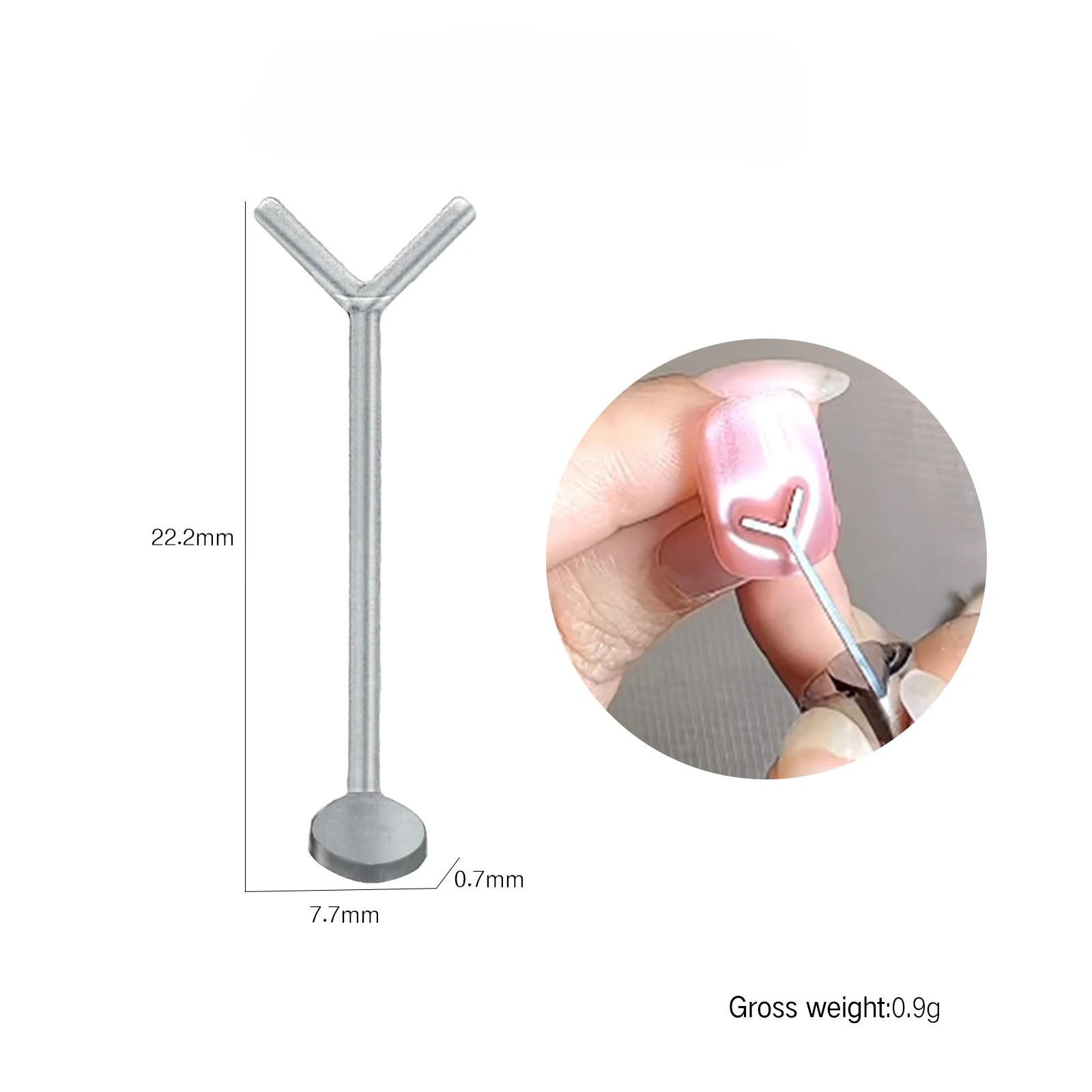 

Набор магнитов для ногтей «кошачий глаз» в форме сердца, профессиональный магнитный инструмент Y-образной формы для салонного и домашнего маникюрного набора (Гибкий DIY дизайн)