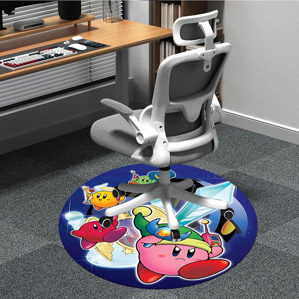 

1pc Kitty Kirby Office Round Area Rug, Under Office Chairs Bedroom Living Room Home Decor, Available in Various Sizes 80cm by 80cm