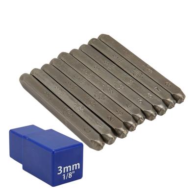 9 Stück Metall Zahlenstempel 0,12 Zoll Hoch Kohlenstoffstahl Breite Anwendung Metallstempelset für Handwerk Schmuck DIY