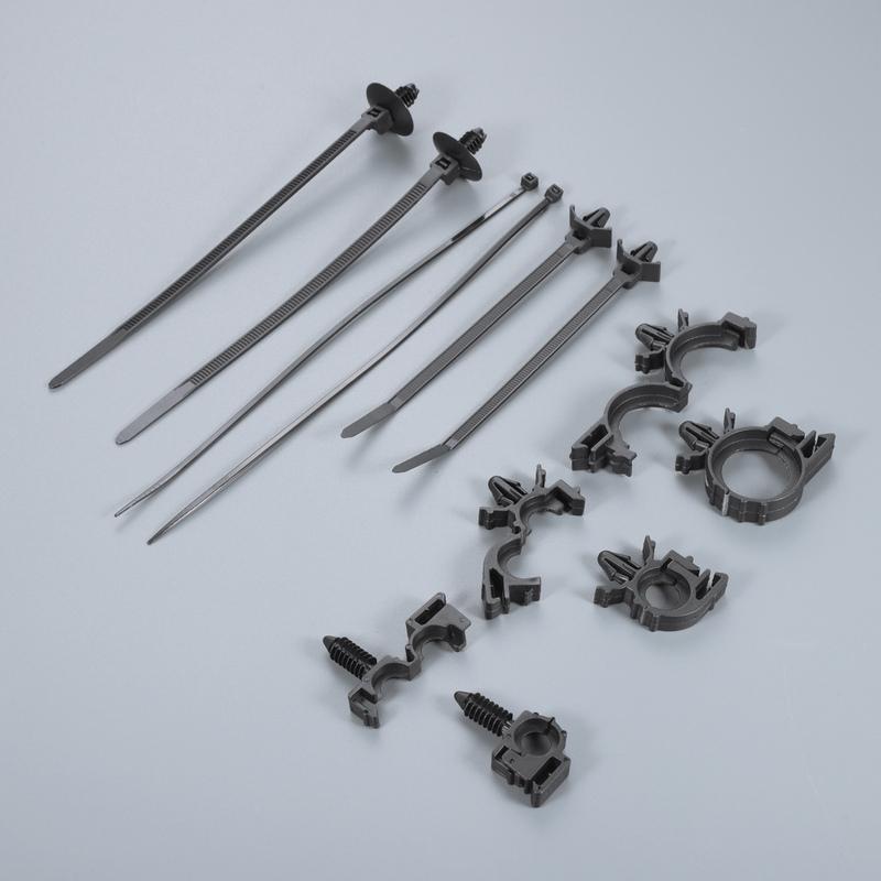 120Pcs Nylon Self Locking Cable Straps 30pcs Wire Loom Clips Car Pipe Cable Fastener Bundle Fixed Binding Wire Fixing Zip Ties