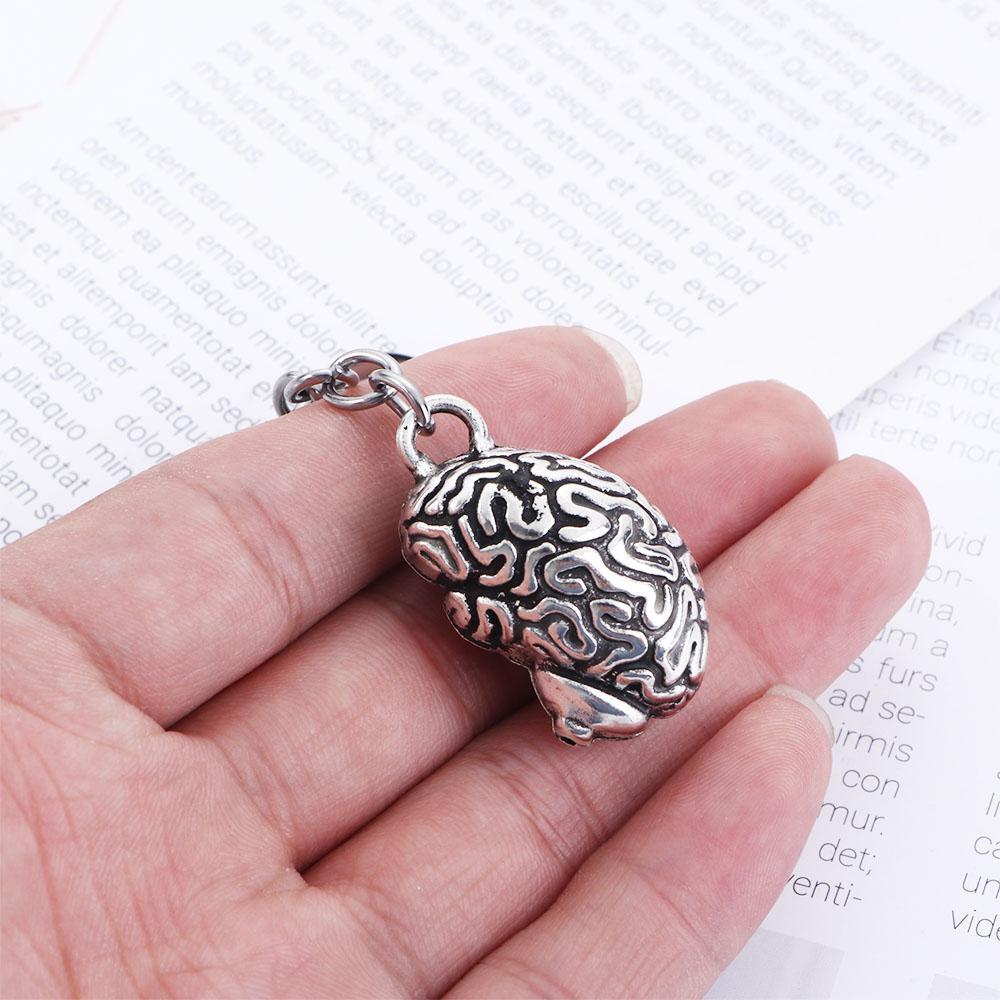 Jewelry Bag Pendant Car Keyrings Brain Key Holder Bag Hanger Human Cerebrum Keyring 3D Keychain