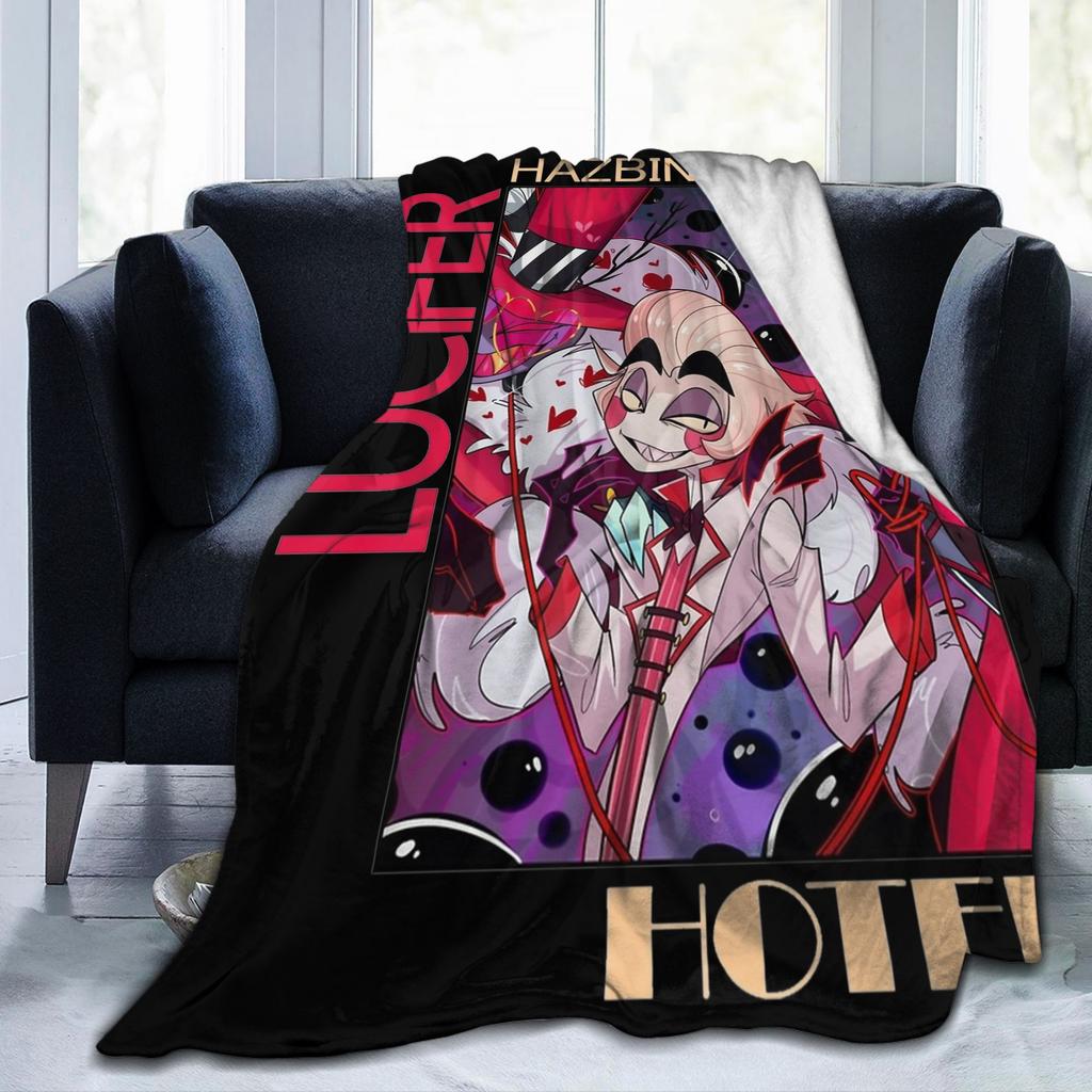 Hazbins Hotels Lucifer Anime Blanket Coral Fleece Plush Autumn/Winter   Super Warm Throw Blankets for Home Couch Bedspread