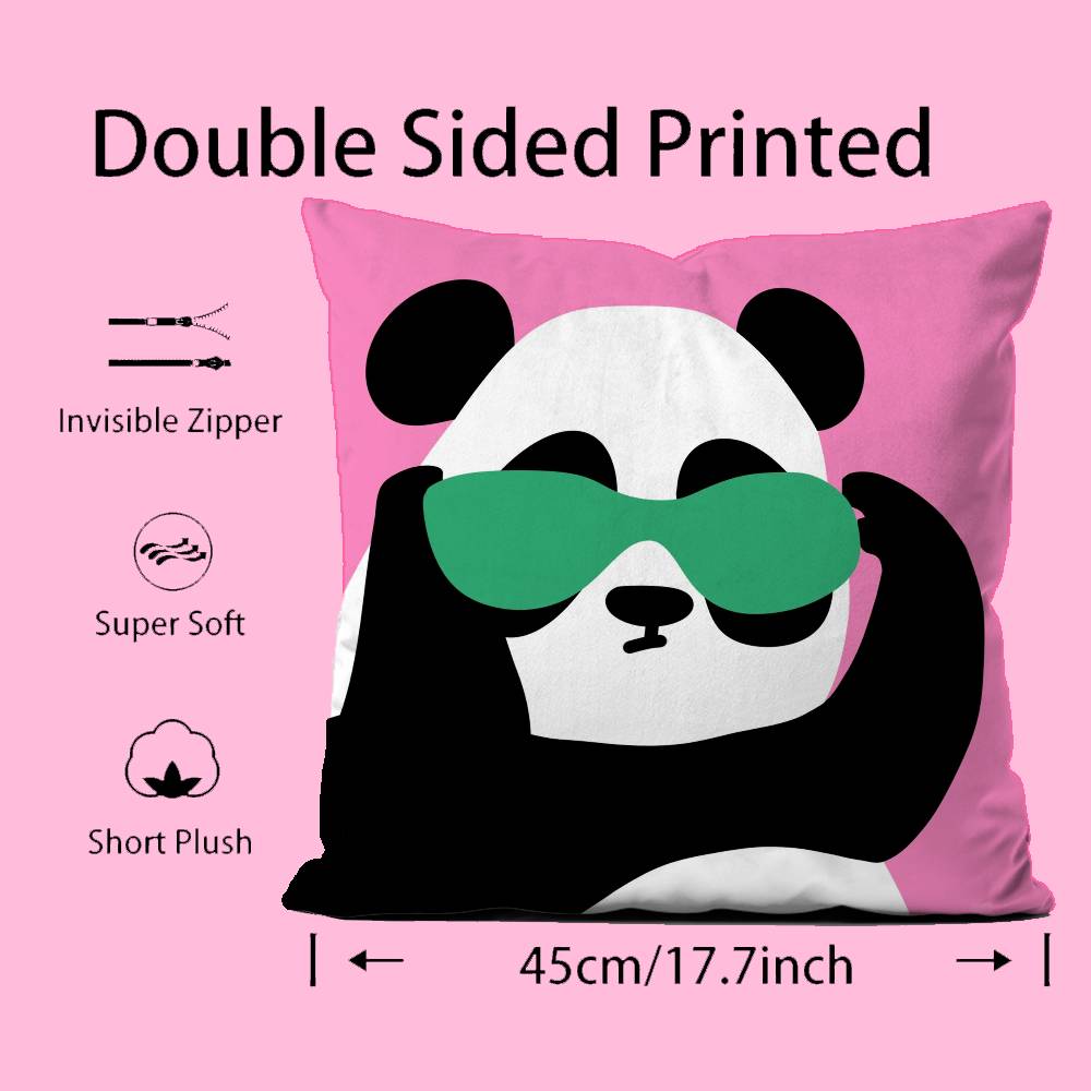 Cartoon Animal Pillow Case Pattern Printing Pillowcase Living Room Sofa Cushion Cover Bedroom Room Decor