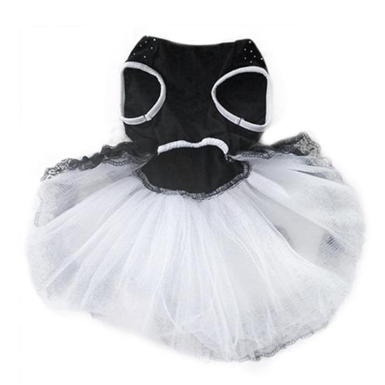 Glitter Lace Bowknot Bubble Skirt Pet Dress Clothes Puppy Costume Photo Shooting Prop