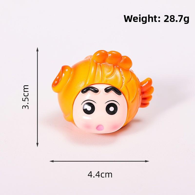 Cartoon Creative Car-seat Desk Ornament. Hamburger Xiaoxin Cute Figurine Resin Craft Decoration Item Small Ornament. Sardine Rösti