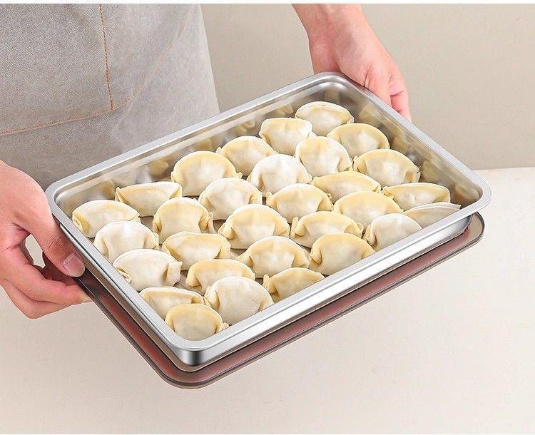 Food-Grade Stainless Steel Dumpling Freezer Storage Box
