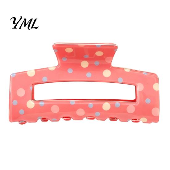 Durable Hair Clamps Colorful Polka Dot Claw Clip for Women, Sweet Macaron Style Non-slip Shark Non Damaging Gripper Thick Hair, Lightweight