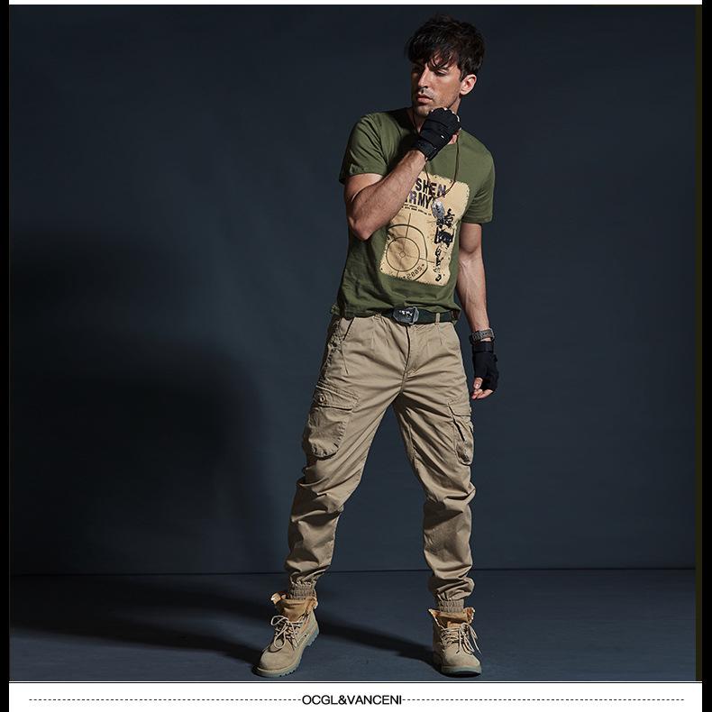Men's Trendy Camouflage Cargo Joggers - Slim Fit, Tapered Leg, Multiple Pockets