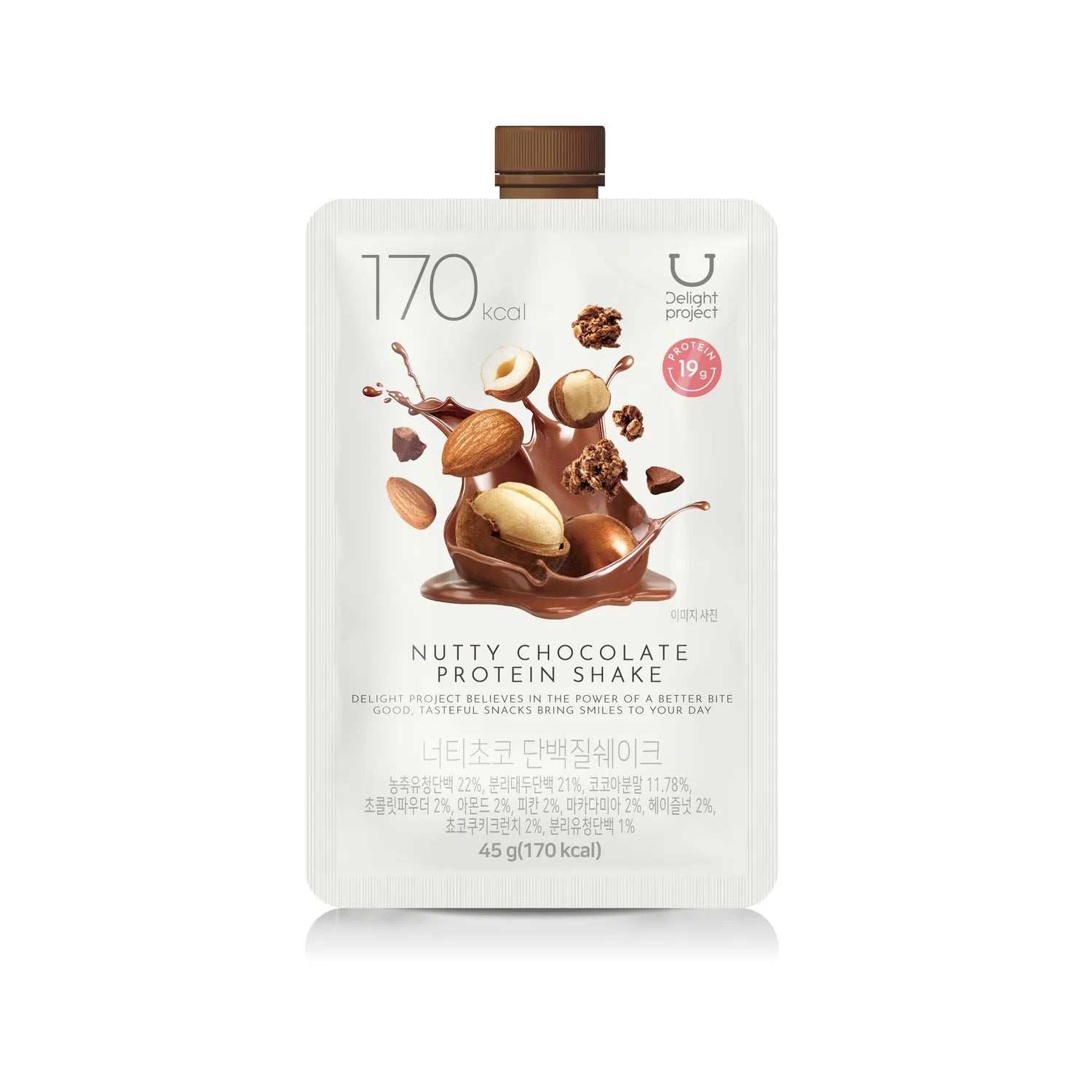 Delight project Nutty Chocolate Protein Shake 45g/3bag Protein Shake 45g/3bag