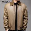 Kaiser Men's Goatskin Leather Lapel Jacket KS83505
