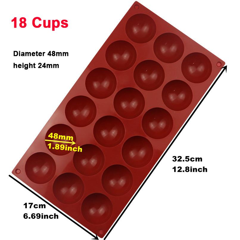 Semi Sphere Silicone Chocolate Mold Half Ball Cake Tray Silicon Dome Baking Moulds DIY Pudding Candy Jelly Kitchen Baking Tool