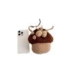 Adorable Fashionable Mushroom Knit Crochet Bag For Kids In Orange Red And Brown Colors