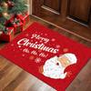 Santa Claus Merry Christmas Carpet Red Decorative Door Rug Diatomaceous Earth Entrance Carpets Christmas Entrance Door Mat