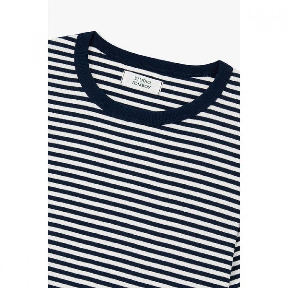 STudio Tomboy STripe Ringer T shirT shorT Sleeve 9176222984 