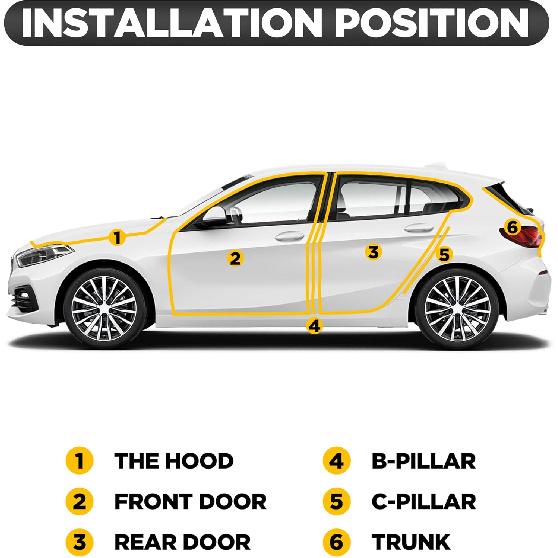 YAKEFLY Z-Shape Automotive Weather Seal, 13Ft Car Windshield & Door Seal, Self-Adhesive Seal Strip