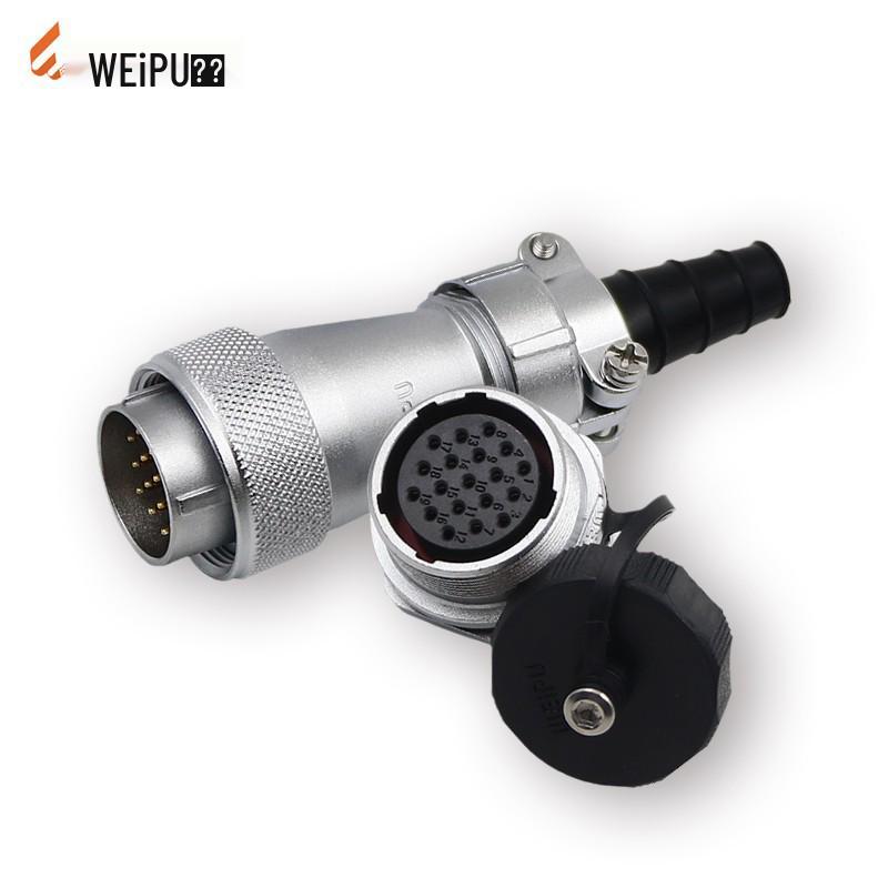 Weipu WF24 Aviation Plug 2-4 Pin Male & Female Waterproof Connector with Rear Nut Base