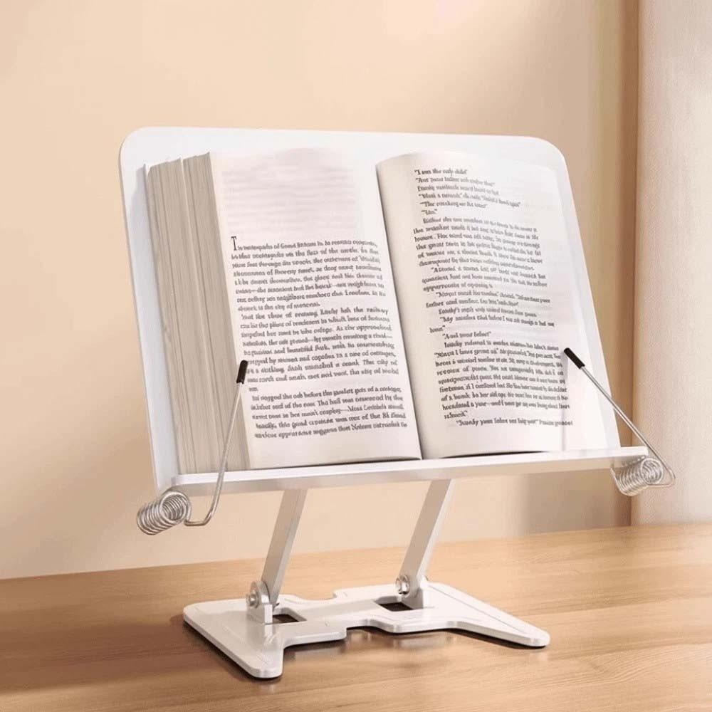 Full Metal Book Holder Rotating Bookstand Textbook Holder Reading Stand Bedside