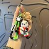 Kung Fu Panda Soft Rubber Keychain - Cute Schoolbag Ornament for Men & Women