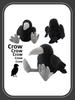 Corvo Nero Peluche 25cm Uccellino Morbido Corvo Nero Giocattolo di Peluche Corvo Realistico Morbido Regalo di Natale per Bambini Amanti degli Uccelli Decorazione per la Casa