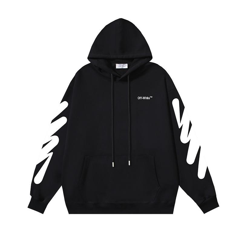1316 Off-White 2025 Autumn/Winter New Wave Line Slant Stripe Printed Hoodie Men's and Women's Hoodie