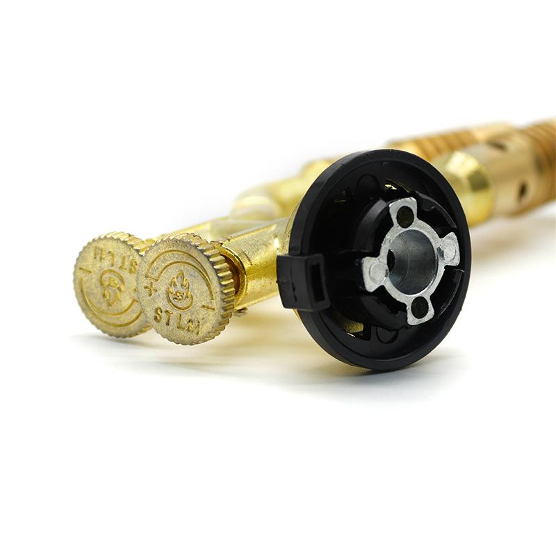 Dual-Head Gas Torch Adjustable Brass Welding Heating Flame Burner High Temperture Propane Butane Welding Torch
