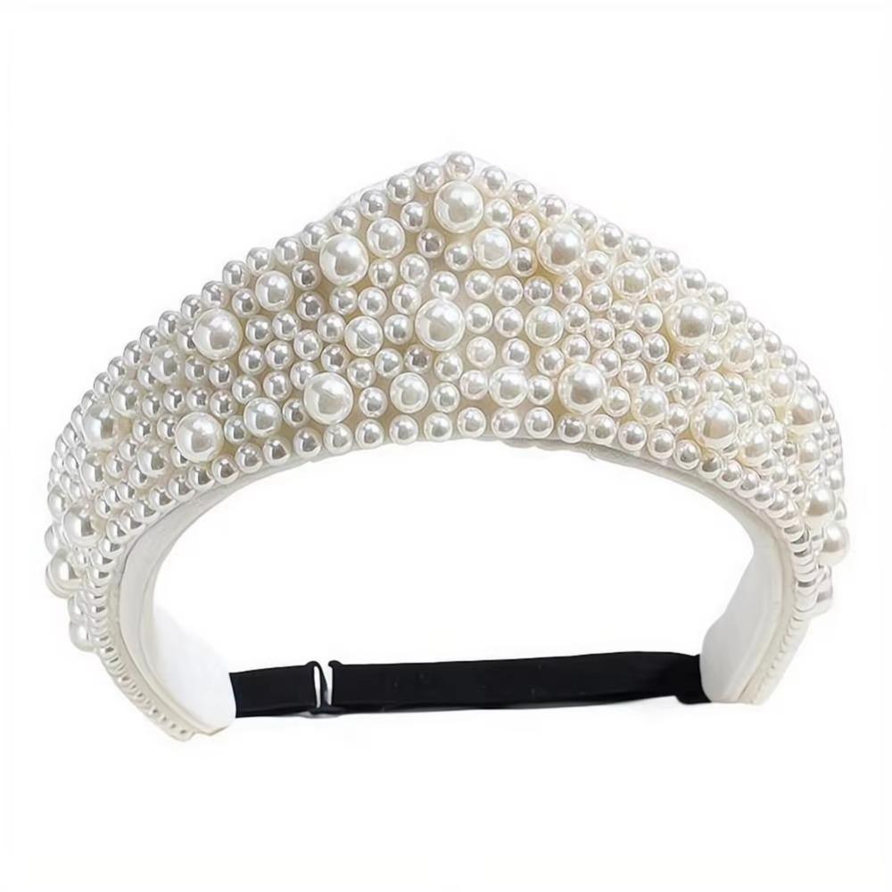Faux Pearls Pearl Headband Rhinestone Rhinestone Hair Band Fashion Women Hair Jewelry Festival