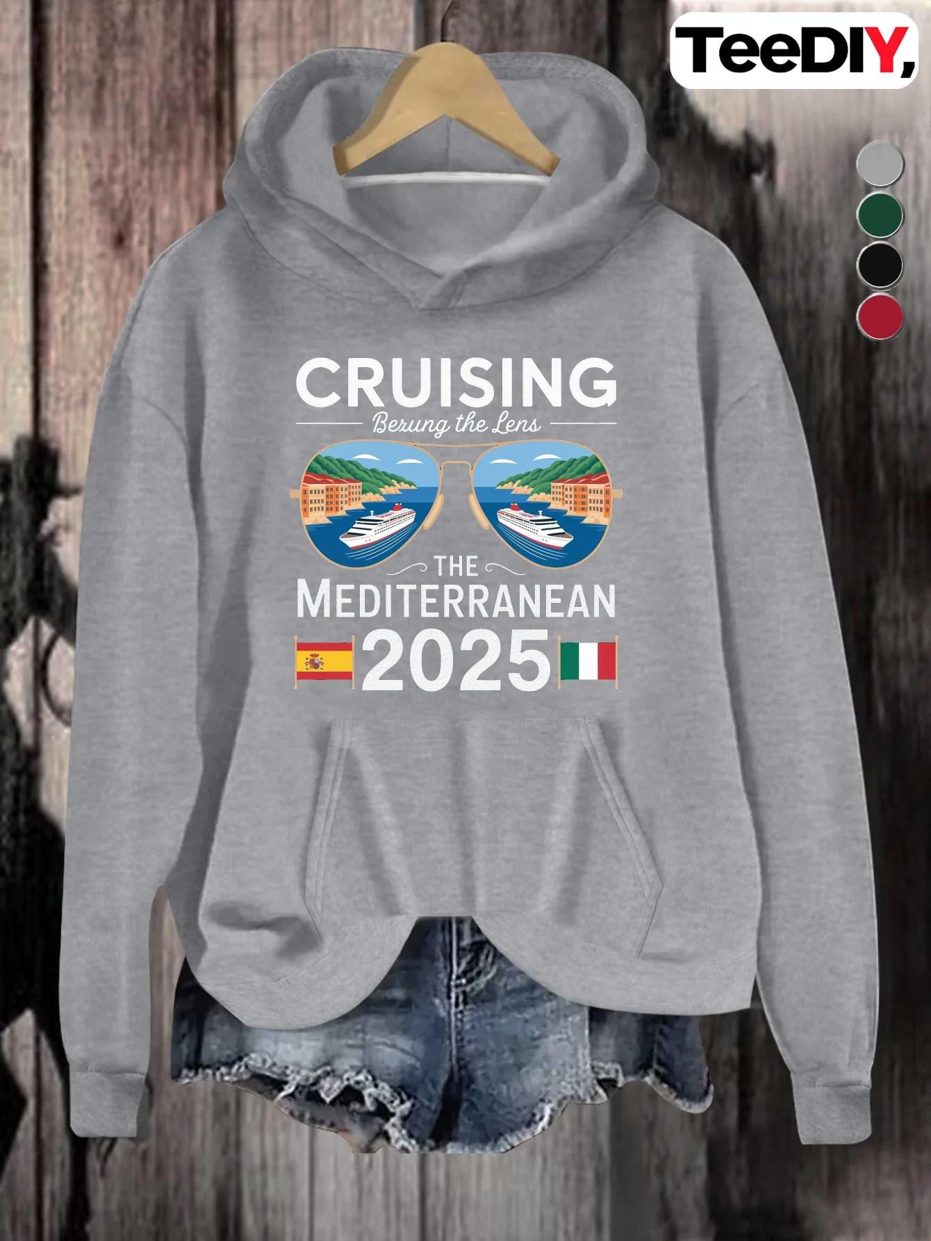 

Mediterranean Cruising Sunglasses Poster women s hoodies XXL серый
