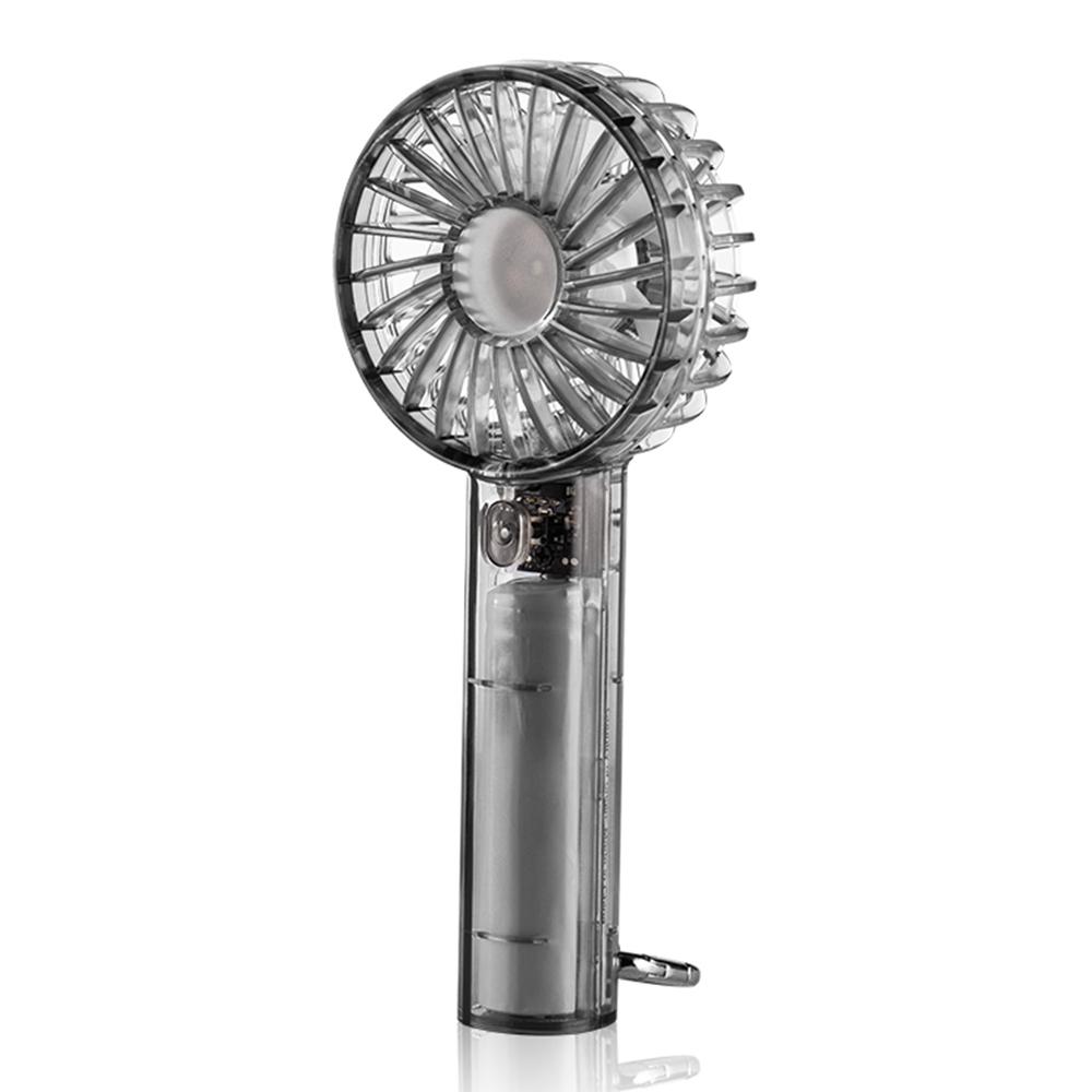 

WT-T29 Transparent Mini Fan USB Rechargeable Portable Handheld Fan for Outdoor Hiking Grey