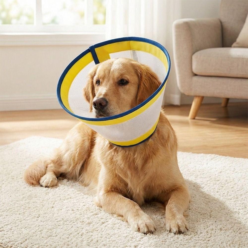 Breathable Cat Cone Collar Mesh Pet Protective Collar Pet Elizabethan Collars  Pet Accessories