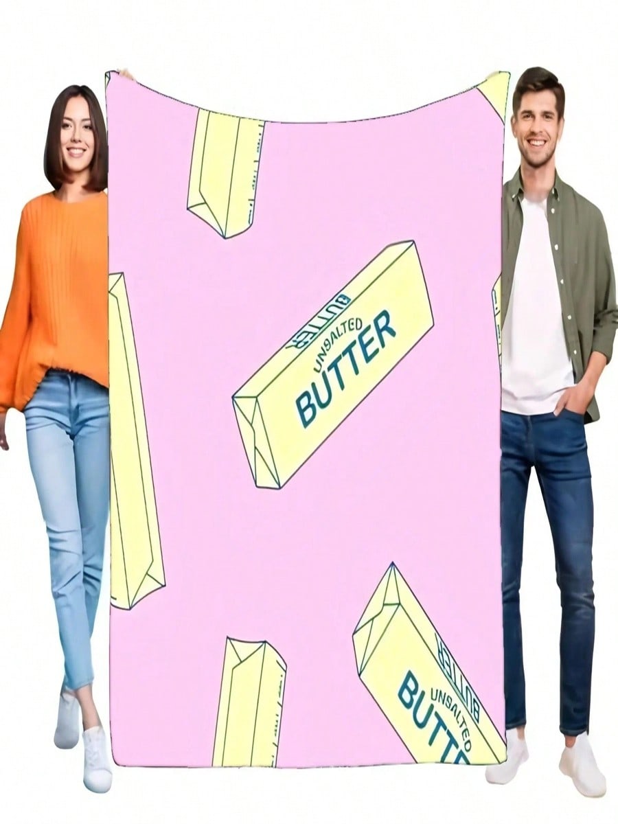 

Butter Print Blanket Cozy Soft Lightweight Throw For Home Decor, Perfect Birthday Gift For Friends And Family, Stylish And Fun D 75X95CM сірий колір