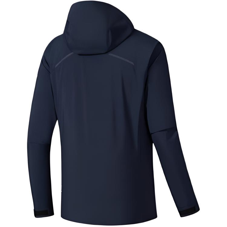 Anta Champion Hiking Series Zipper Solid Color Hooded Sports Waterproof Windproof Jacket Men Jackets 152540601-5