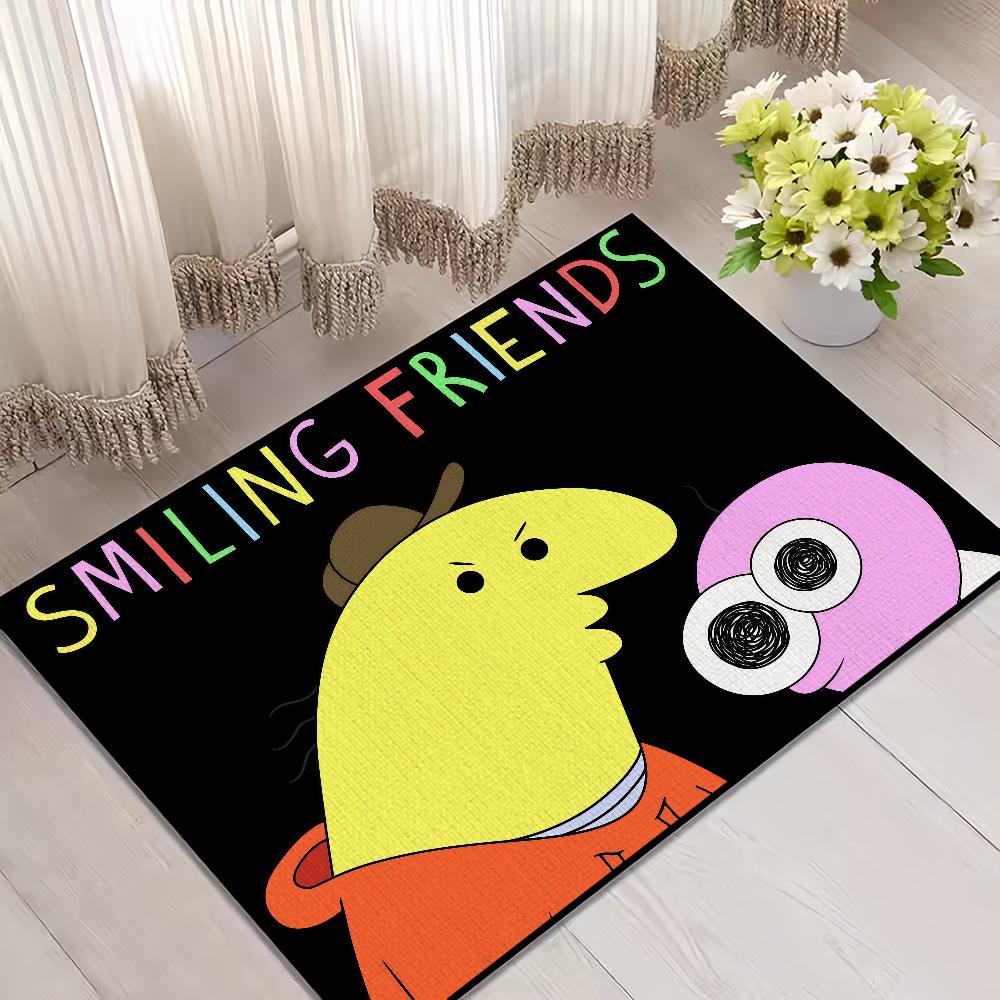 Cartoon Art Anime S-Smiling F-Friends Small Carpet Rug Carpet Home Decor Bedroom Mat Hallway Balcony Entrance Doormat Decoration