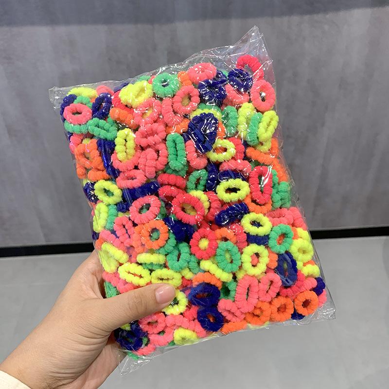 200-500PCS Women Girls Colorful Nylon Elastic Hair Bands Ponytail Hold Small Hair Tie Rubber Bands Scrunchie Hair Accessories