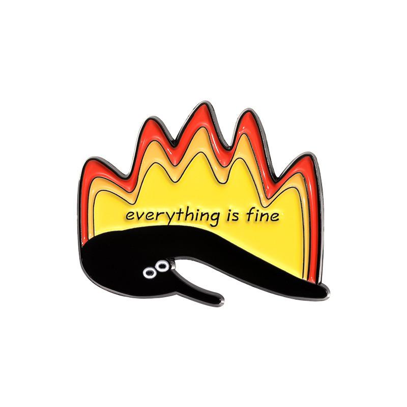 Unique Geometric Letter Style Metal Brooch Charming Animal Design For Fashion Lovers