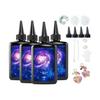 Resin Liquid UV LED Large Capacity 130g Transparent Hard Type Molding UV Resin Liquid DIY Handmade Decoration Rapidly Curing Includes Full Color