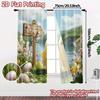 2pcs   2D FLAT PRINTING Curtains (Without Rod) Easter Chick Modern Pattern Curtains Polyester Curtains Festive for Bedroom