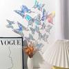 12/24pcs 3D Hollow Butterfly Wall Stickers Laser Reflective Dot Multi-color Home Cabinet Decoration Sticker Removable Stickers