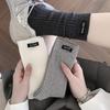 Female Spring and Autumn Tide All Build Letter Cloth Label Boneless In The Tube Pile Socks