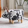 Universal Pet Foot Stool for All Seasons, Also Shoe-Changing Stool, Solid Wood Legs, Suitable for Home Decoration, Black and White