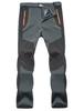 Butrends Thick Winter and Waterproof Pants for Fall and Winter Dark Size 3XL Men's Fleece-Lined Pants, Softshell, Trekking, Hiking, Gray,