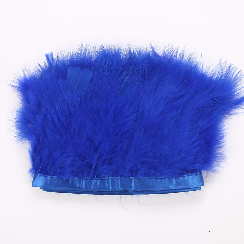 Full Velvet Turkey Feather Cloth Edge Diy Feather Headdress Corsage Decorative Material Feather Clothing Accessories
